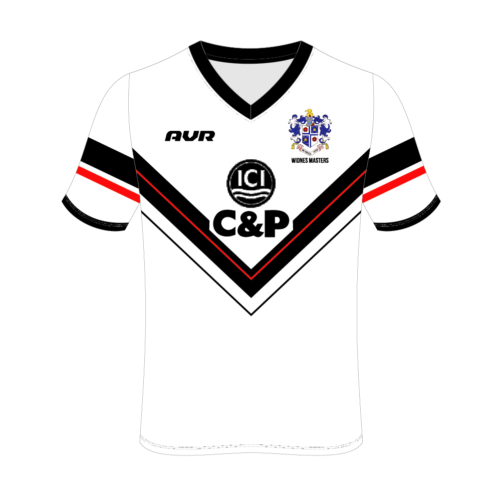 Widnes Masters V Neck Training T-Shirt White